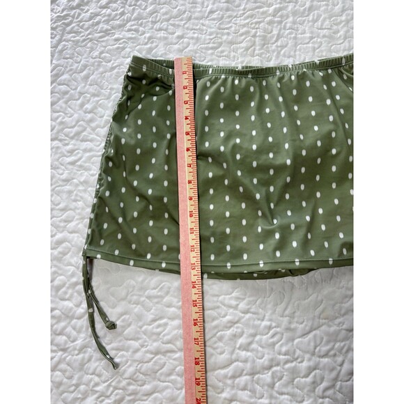 SWIM by Cacique Green Polka Dot Swim Skirt size 18 - Picture 3 of 6